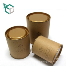 Recycelte Materialien Feature und Geschenk &amp; Craft Industrial Use Runde hochwertige Dose für die Lagerung von Tee oder Zucker